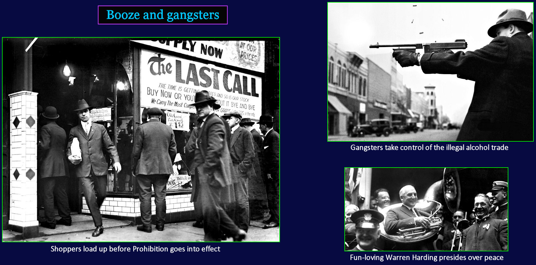 Prohibition and gangsters, 1920s